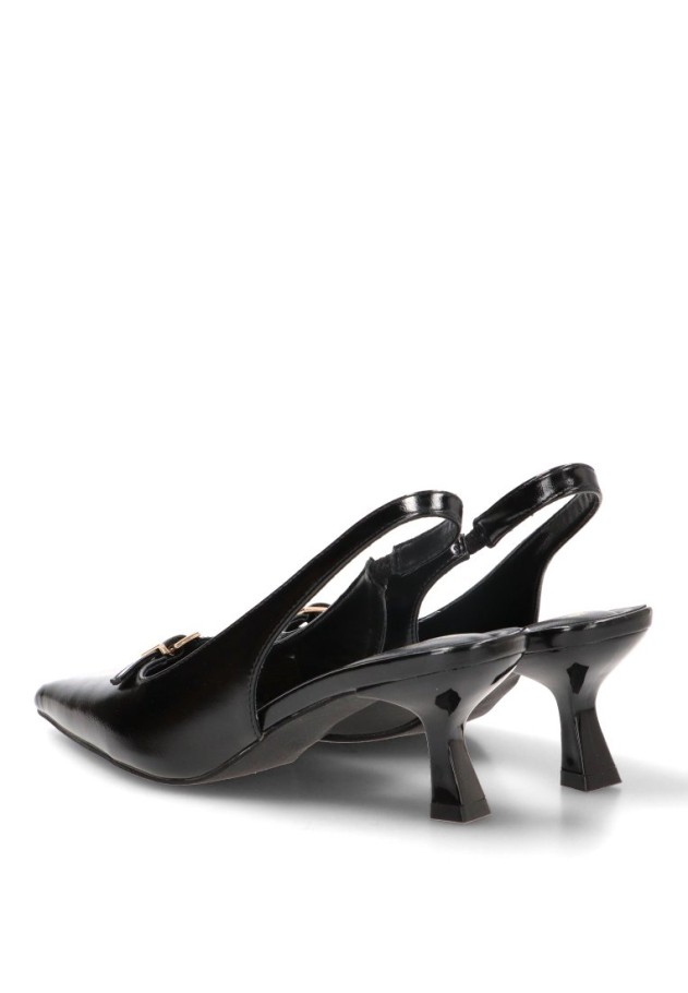 Zapato salón abierto negro de mujer ETIKA 63327