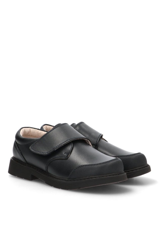 Zapato con cierre de velcro de niño BUBBLE BOBBLE C1496 marino piel