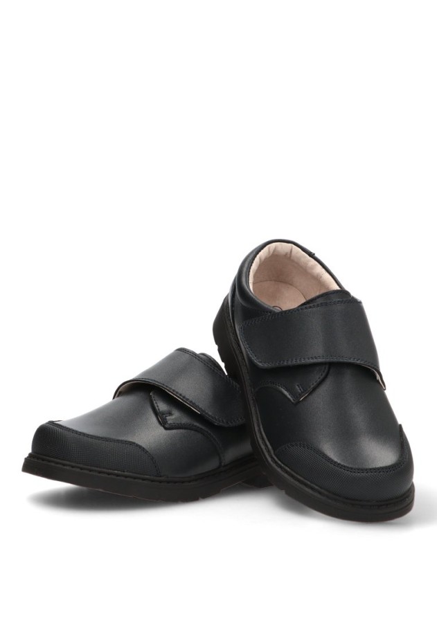 Zapato con cierre de velcro de niño BUBBLE BOBBLE C1496 marino piel