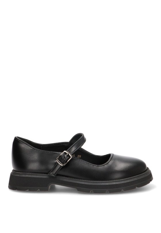 Zapato colegial negro con hebilla BUBBLE BOBBLE C788 para niña