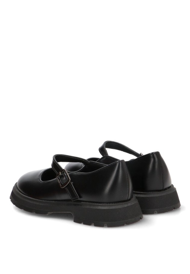 Zapato colegial negro con hebilla BUBBLE BOBBLE C788 para niña
