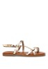 Sandalia oro con suela plana para mujer SORAIA GZ-1U6