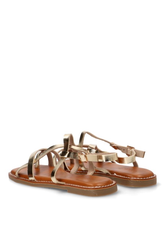 Sandalia oro con suela plana para mujer SORAIA GZ-1U6