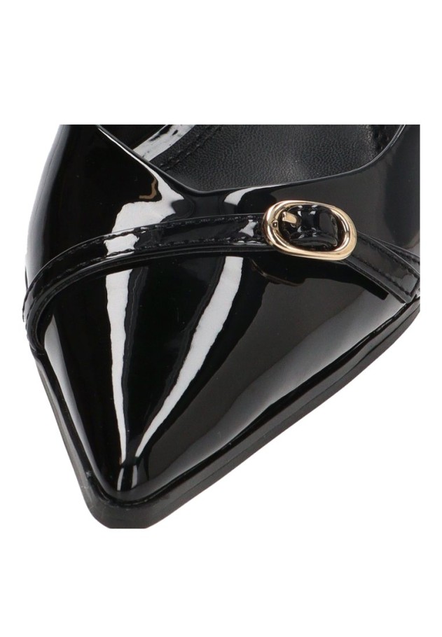 Salón slingback GIOSEPPO 76190 negro de tacón medio