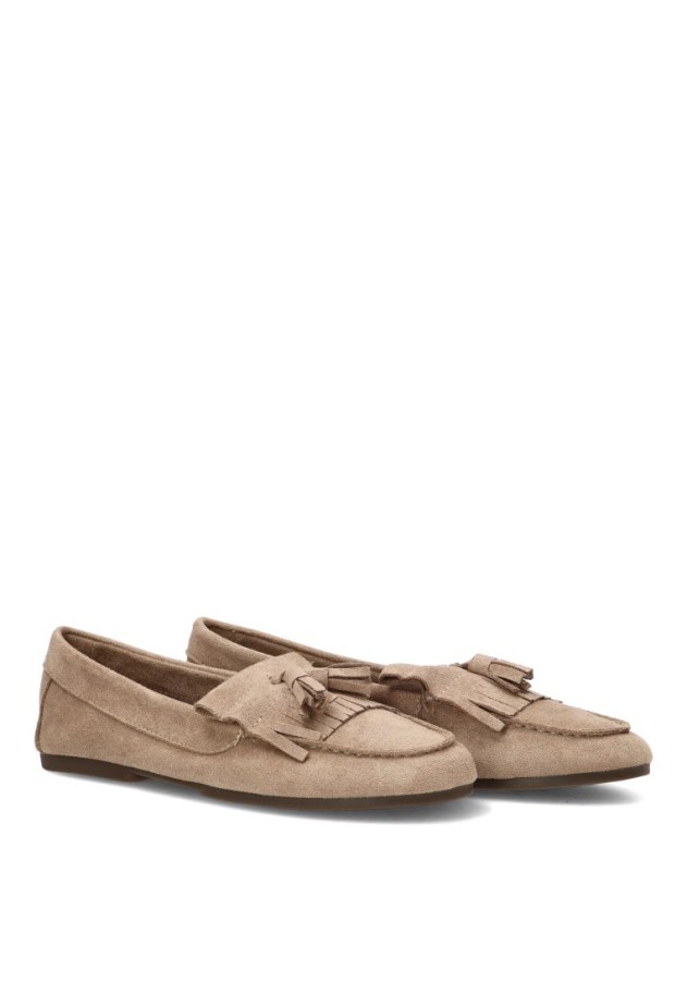 Mocasín beige BER5760 de mujer YULIA BU