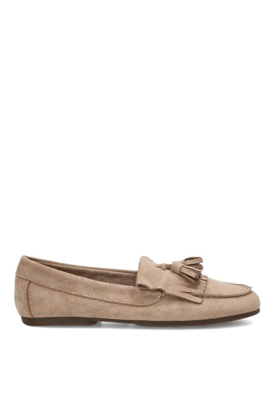 Mocasín beige BER5760 de mujer YULIA BU