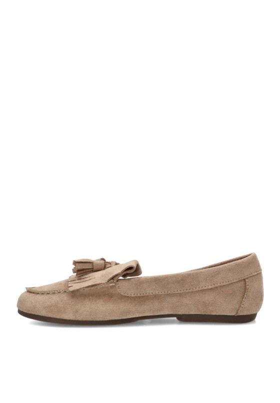 Mocasín beige BER5760 de mujer YULIA BU