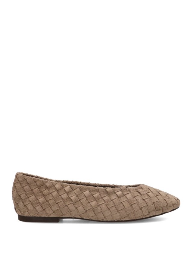 Bailarina beige BER6162 para mujer con suela plana