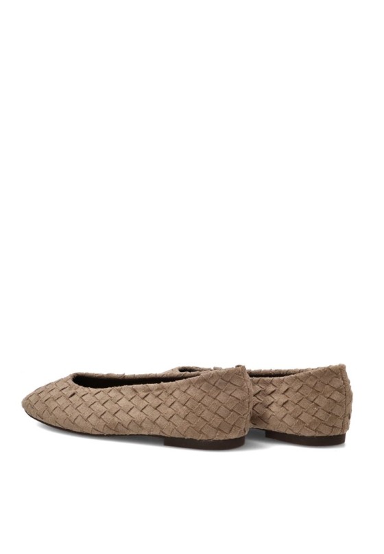 Bailarina beige BER6162 para mujer con suela plana