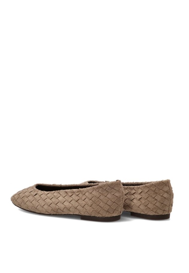 Bailarina beige BER6162 para mujer con suela plana