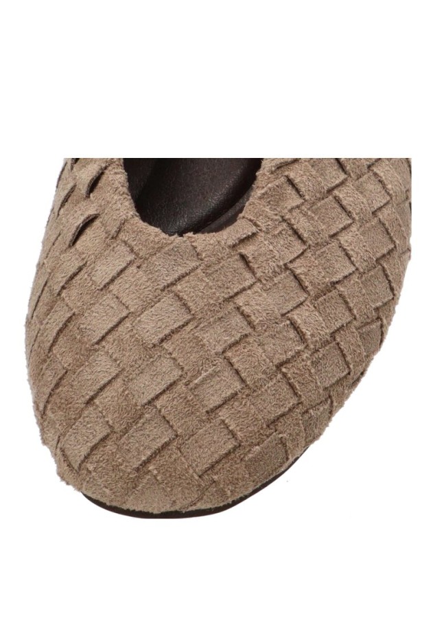 Bailarina beige BER6162 para mujer con suela plana