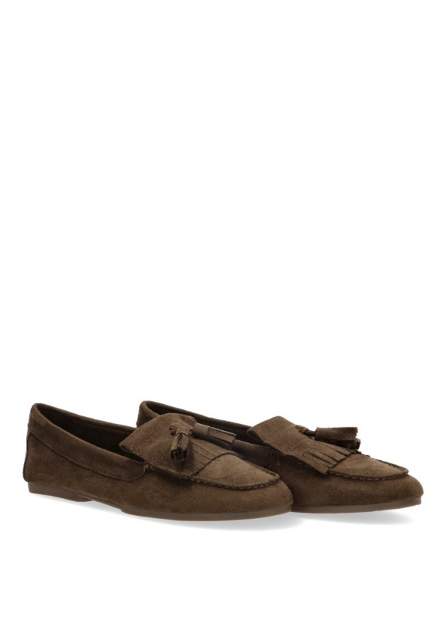 Mocasín verde de mujer YULIA BU BER5760