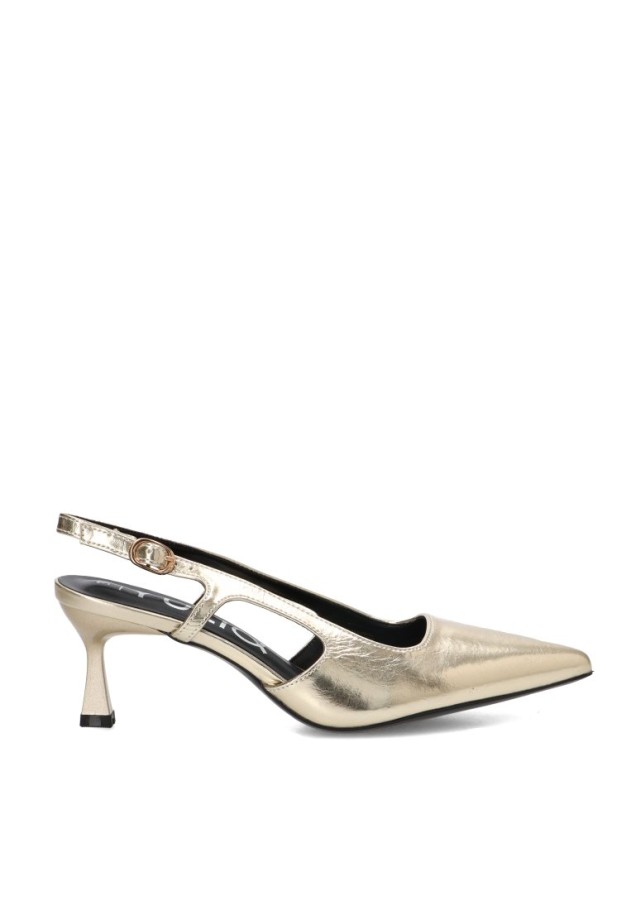 Zapato con cuña media de mujer YULIA LZ 5004 en oro