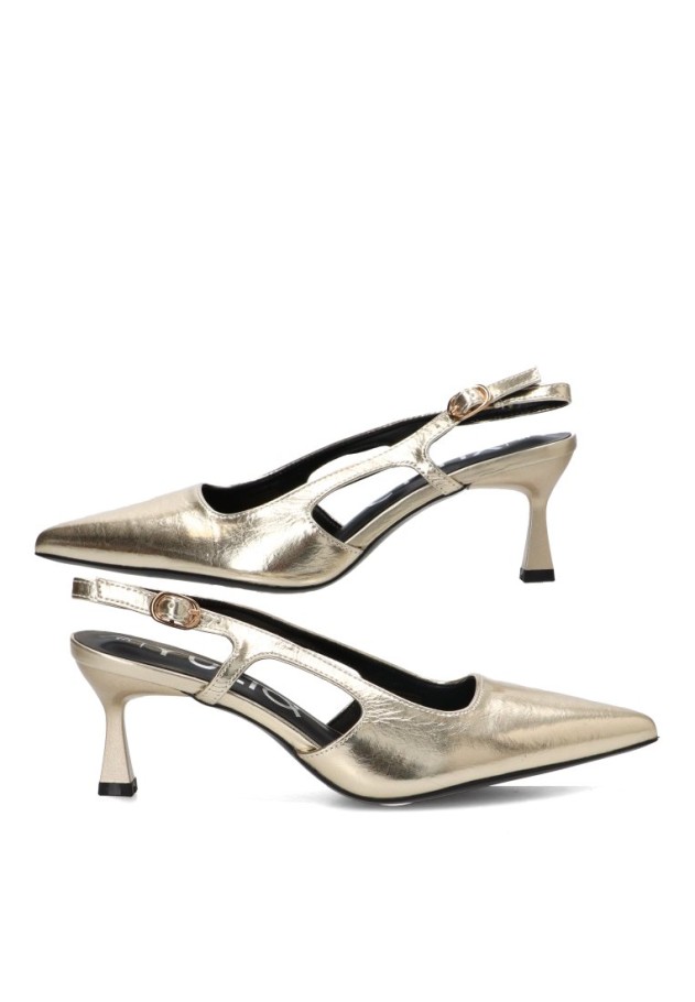 Zapato con cuña media de mujer YULIA LZ 5004 en oro