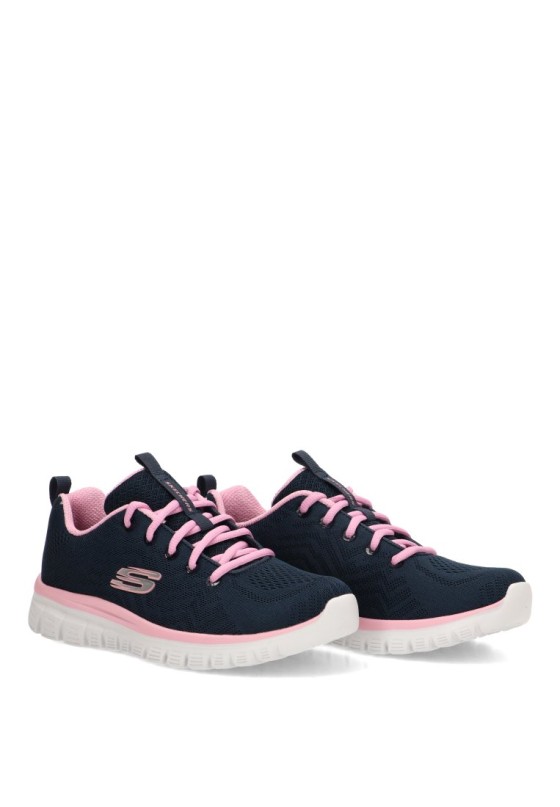 Deportivo azul textil de mujer SKECHERS 12615