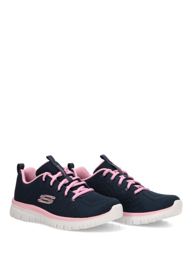 Deportivo azul textil de mujer SKECHERS 12615