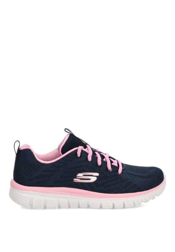 Deportivo azul textil de mujer SKECHERS 12615