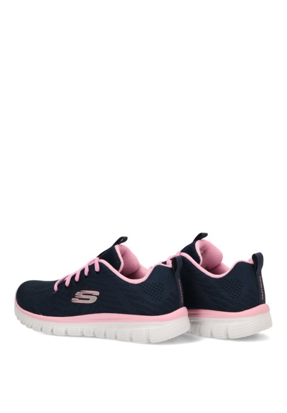 Deportivo azul textil de mujer SKECHERS 12615