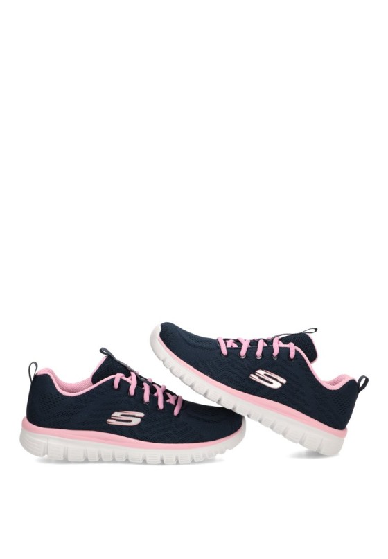 Deportivo azul textil de mujer SKECHERS 12615