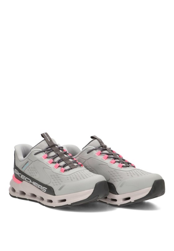 Deportivo textil gris con suela plana de mujer SKECHERS 303654L