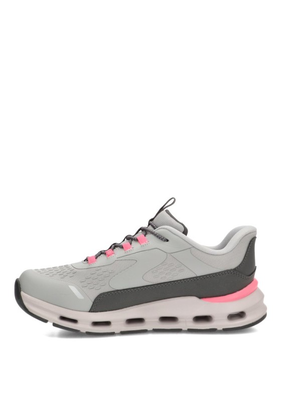 Deportivo textil gris con suela plana de mujer SKECHERS 303654L