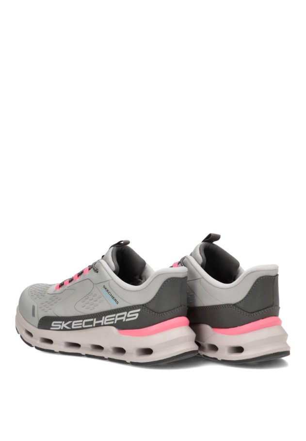 Deportivo textil gris con suela plana de mujer SKECHERS 303654L