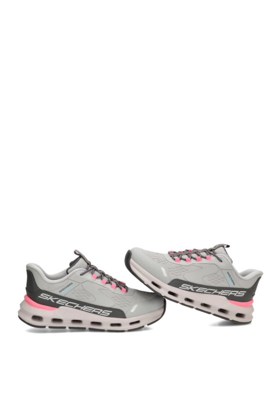 Deportivo textil gris con suela plana de mujer SKECHERS 303654L