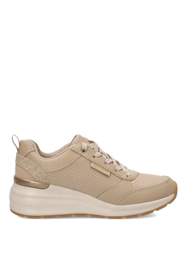 Deportivo con cuña media de mujer SKECHERS 155616 en taupe