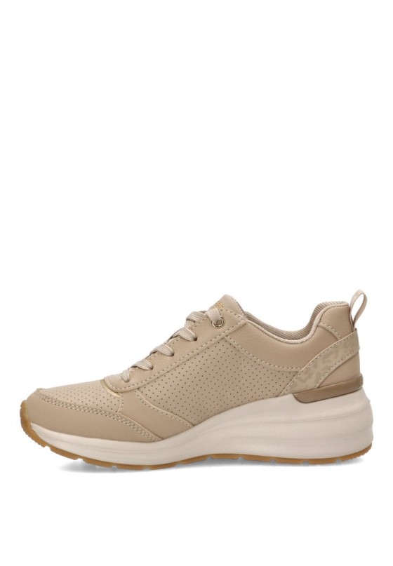 Deportivo con cuña media de mujer SKECHERS 155616 en taupe