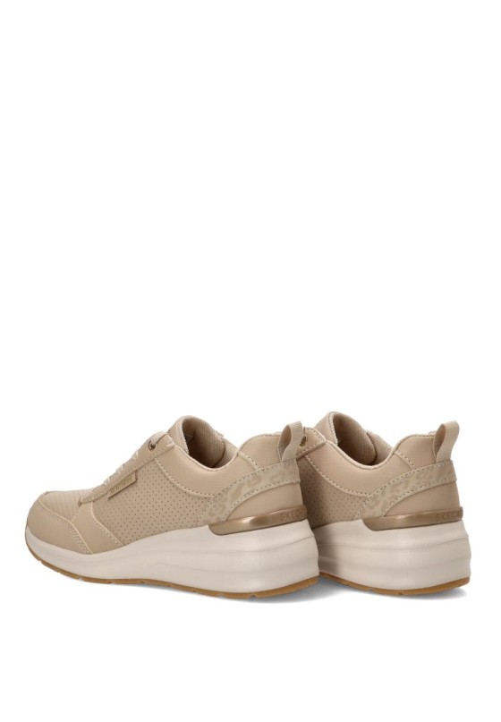 Deportivo con cuña media de mujer SKECHERS 155616 en taupe