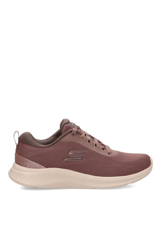 Deportivo café con suela plana de mujer SKECHERS 150629