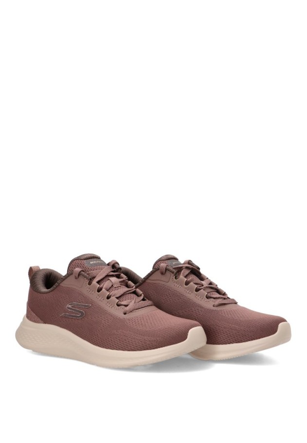 Deportivo café con suela plana de mujer SKECHERS 150629