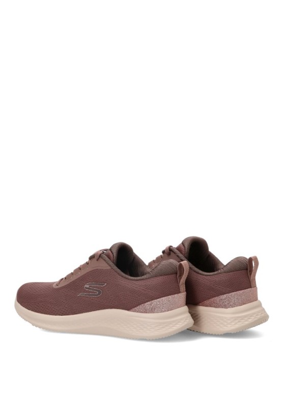 Deportivo café con suela plana de mujer SKECHERS 150629