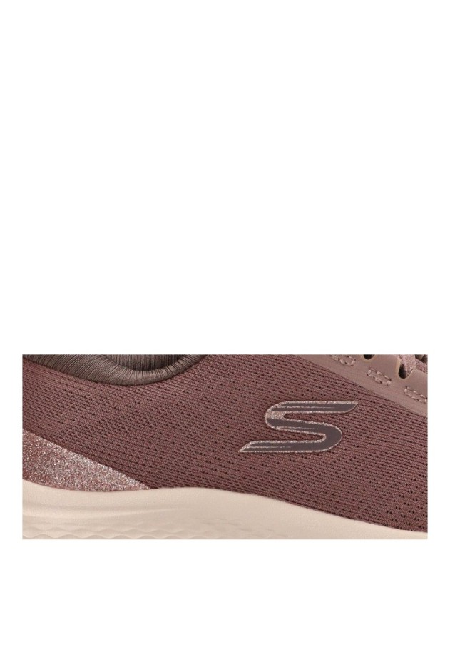 Deportivo café con suela plana de mujer SKECHERS 150629