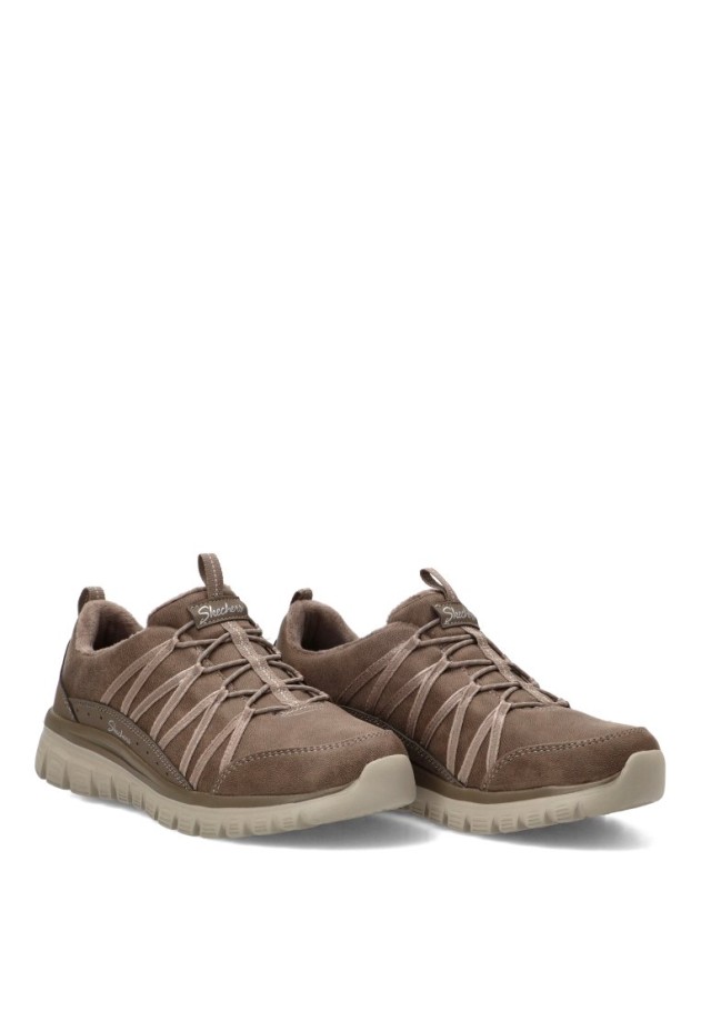 Deportivo casual para mujer SKECHERS 100889 en taupe