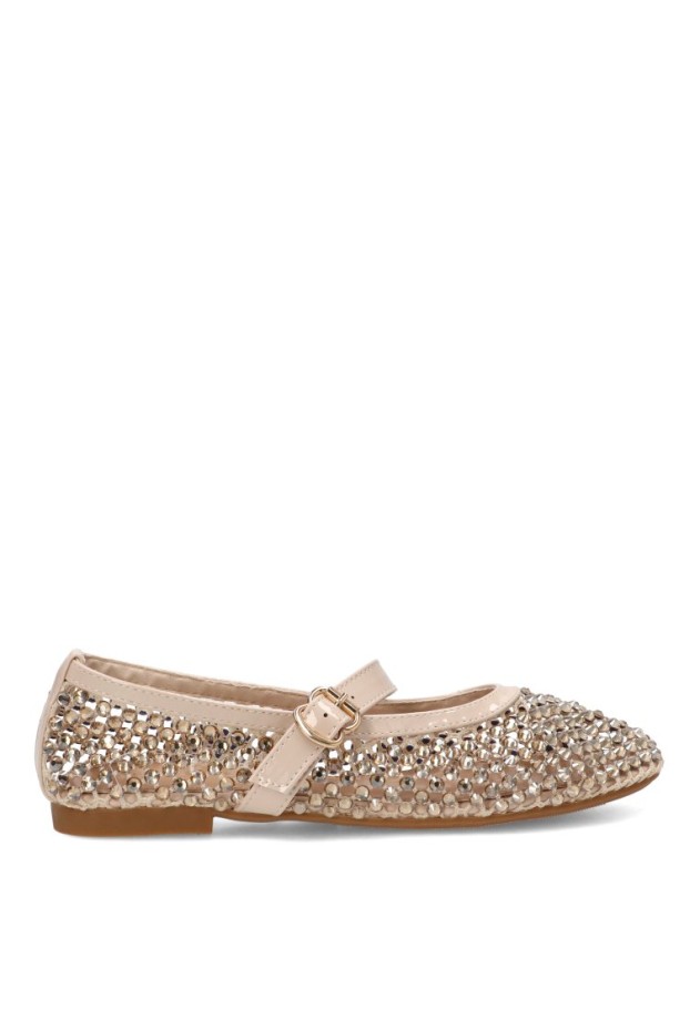 Bailarina beige de mujer IDEAL SHOES 2216