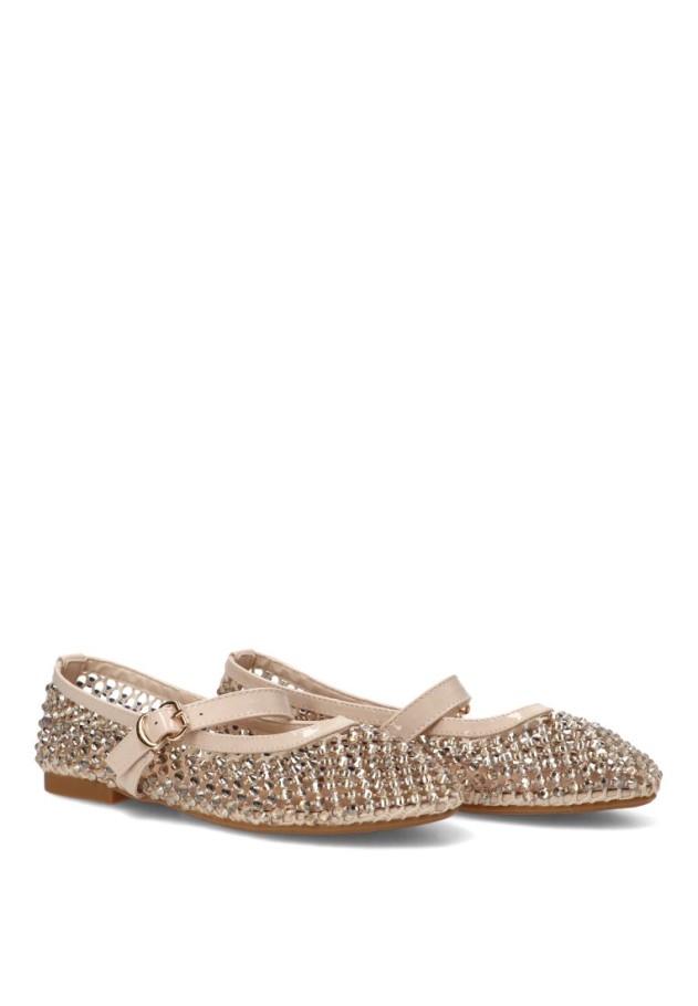 Bailarina beige de mujer IDEAL SHOES 2216