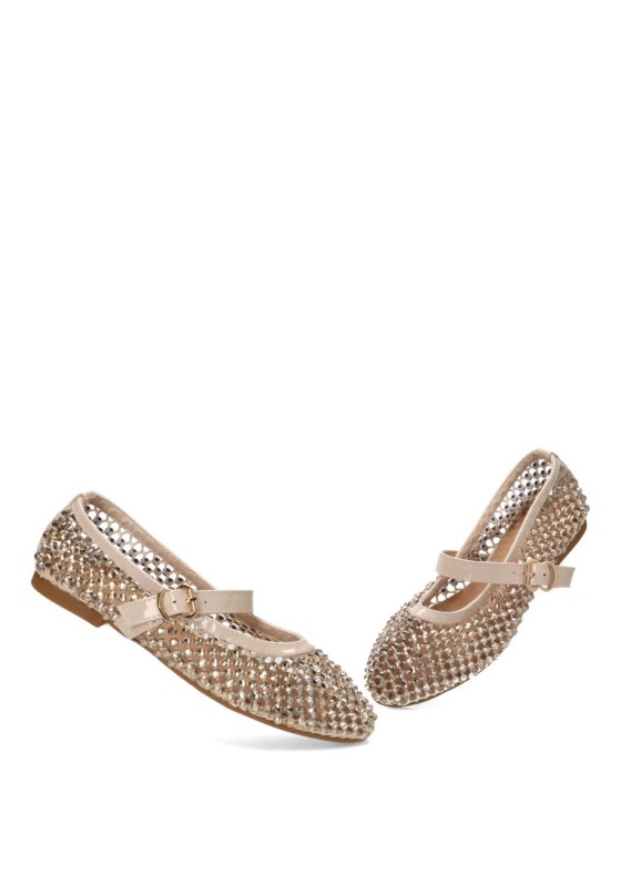 Bailarina beige de mujer IDEAL SHOES 2216