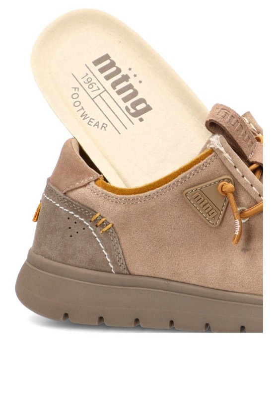 Mocasín náutico Kiova de hombre MUSTANG 84881 en piel taupe