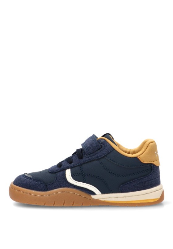 Deportivo barefoot con velcro para niño Mustang Kids 49096 en marino