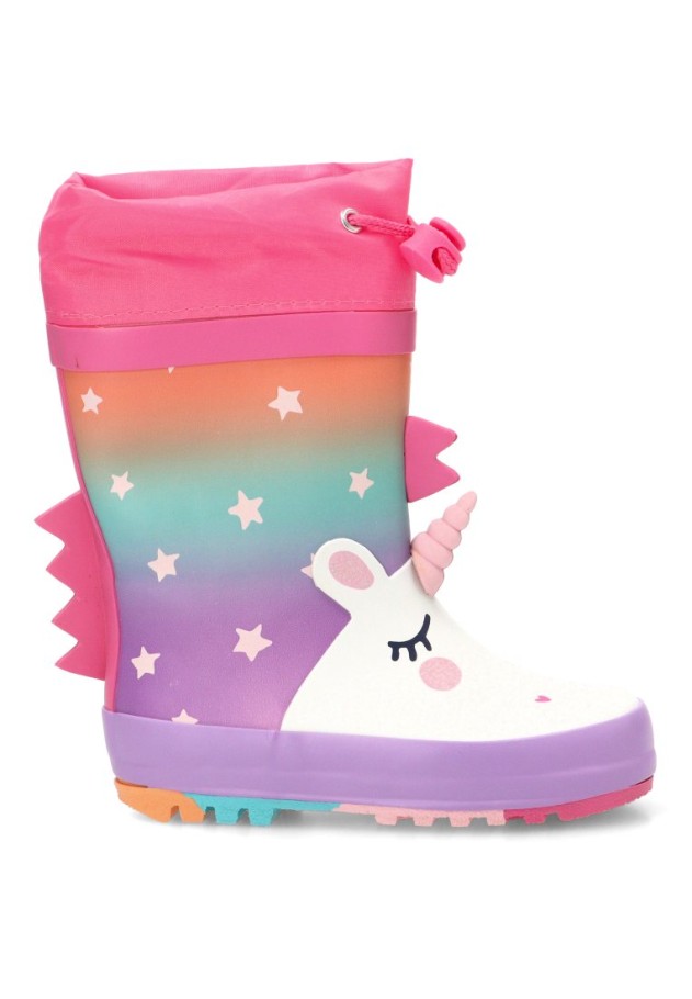 Bota y botín de agua fucsia para niña BUBBLE BOBBLE C1898
