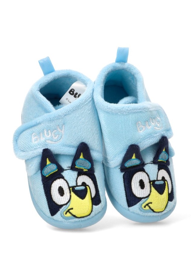 Zapatillas de casa con cierre de velcro y suela plana de niña Luna Collection 2300007398