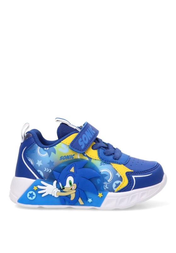 Deportivo azul con luces y suela plana para niño N9610127S