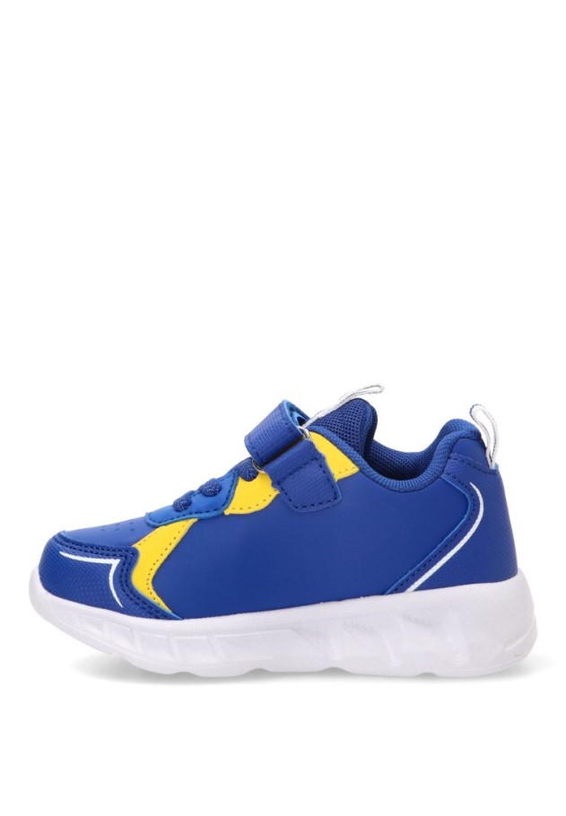 Deportivo azul con luces y suela plana para niño N9610127S
