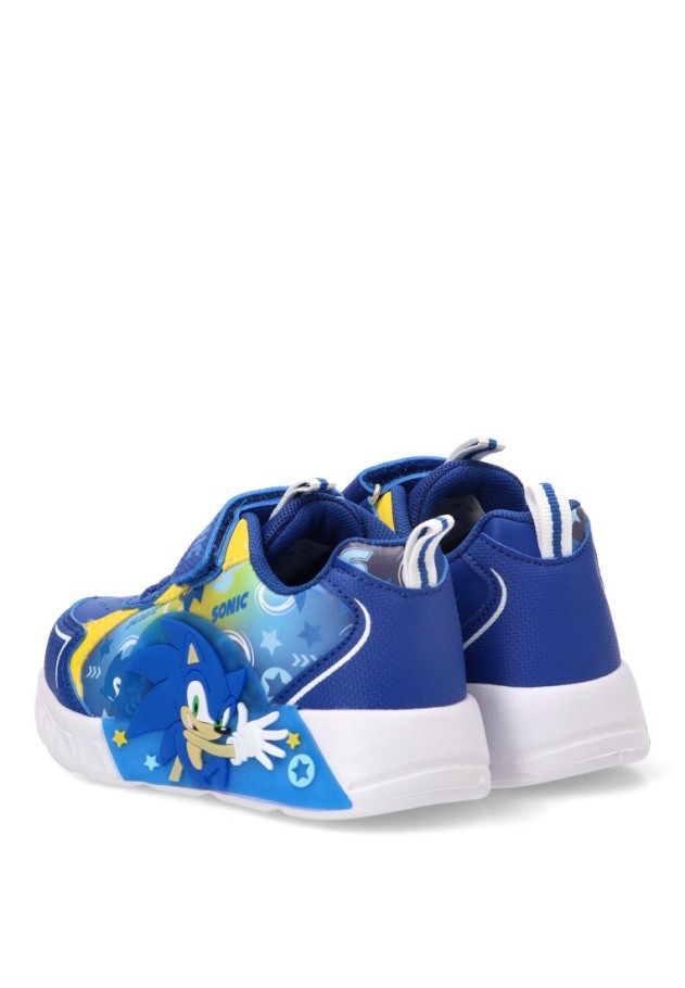 Deportivo azul con luces y suela plana para niño N9610127S