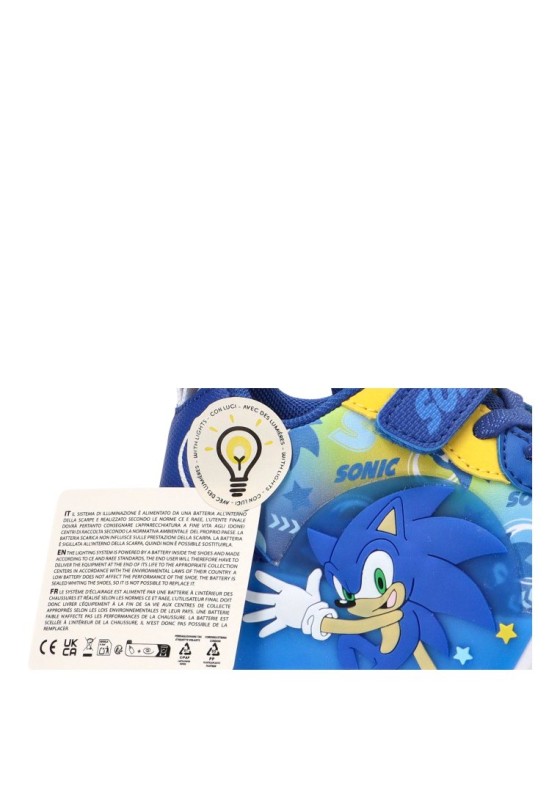 Deportivo azul con luces y suela plana para niño N9610127S