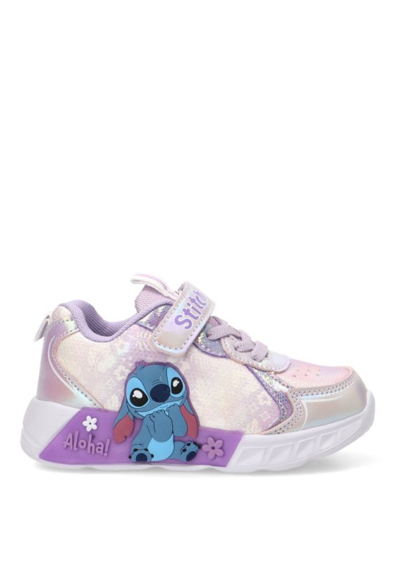 Deportivo sintético lila con luces para niña D6020303S