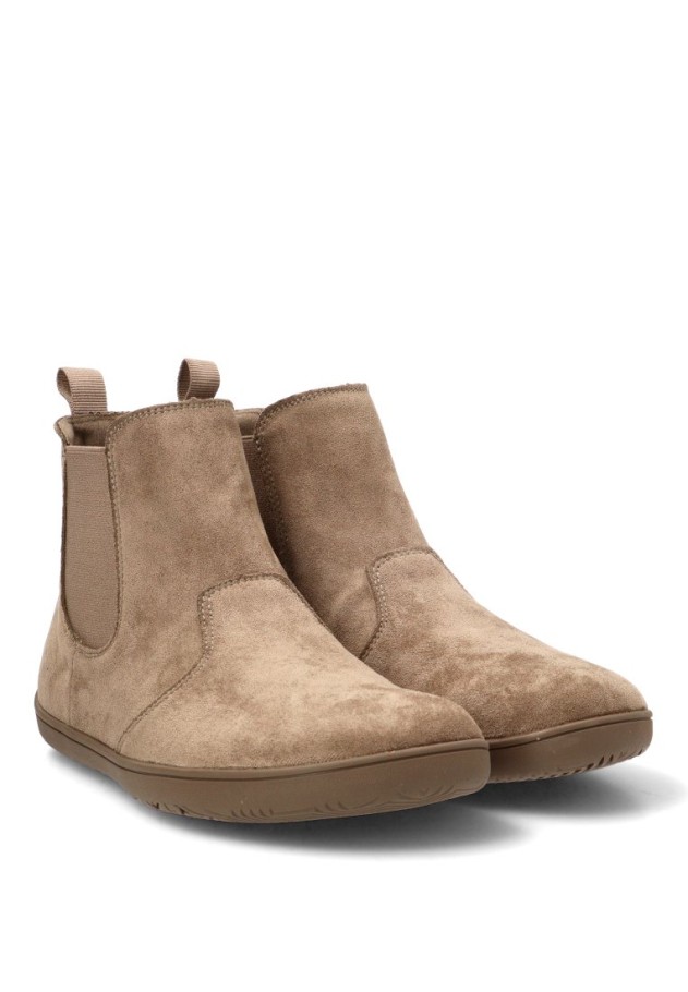 Botín textil respetuoso ETIKA 10184 taupe para mujer