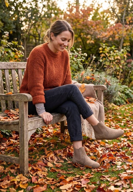 Botín textil respetuoso ETIKA 10184 taupe para mujer