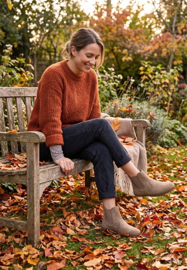 Botín textil respetuoso ETIKA 10184 taupe para mujer